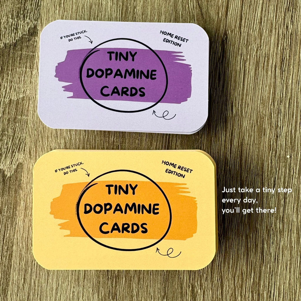 Tiny Dopamine Cards – Home Reset Deck - Tiny Dopamine - ADHD Task Cards for Overwhelm & Motivation | Daily Reset Tool | Get Unstuck | Self Care Cards | Mental Health Gift