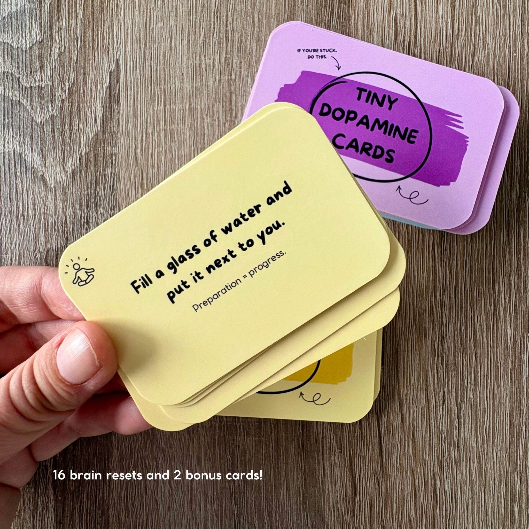 Tiny Dopamine Cards – Original Reset Deck - Tiny Dopamine - ADHD Task Cards for Overwhelm & Motivation | Daily Reset Tool | Get Unstuck | Self Care Cards | Mental Health Gift