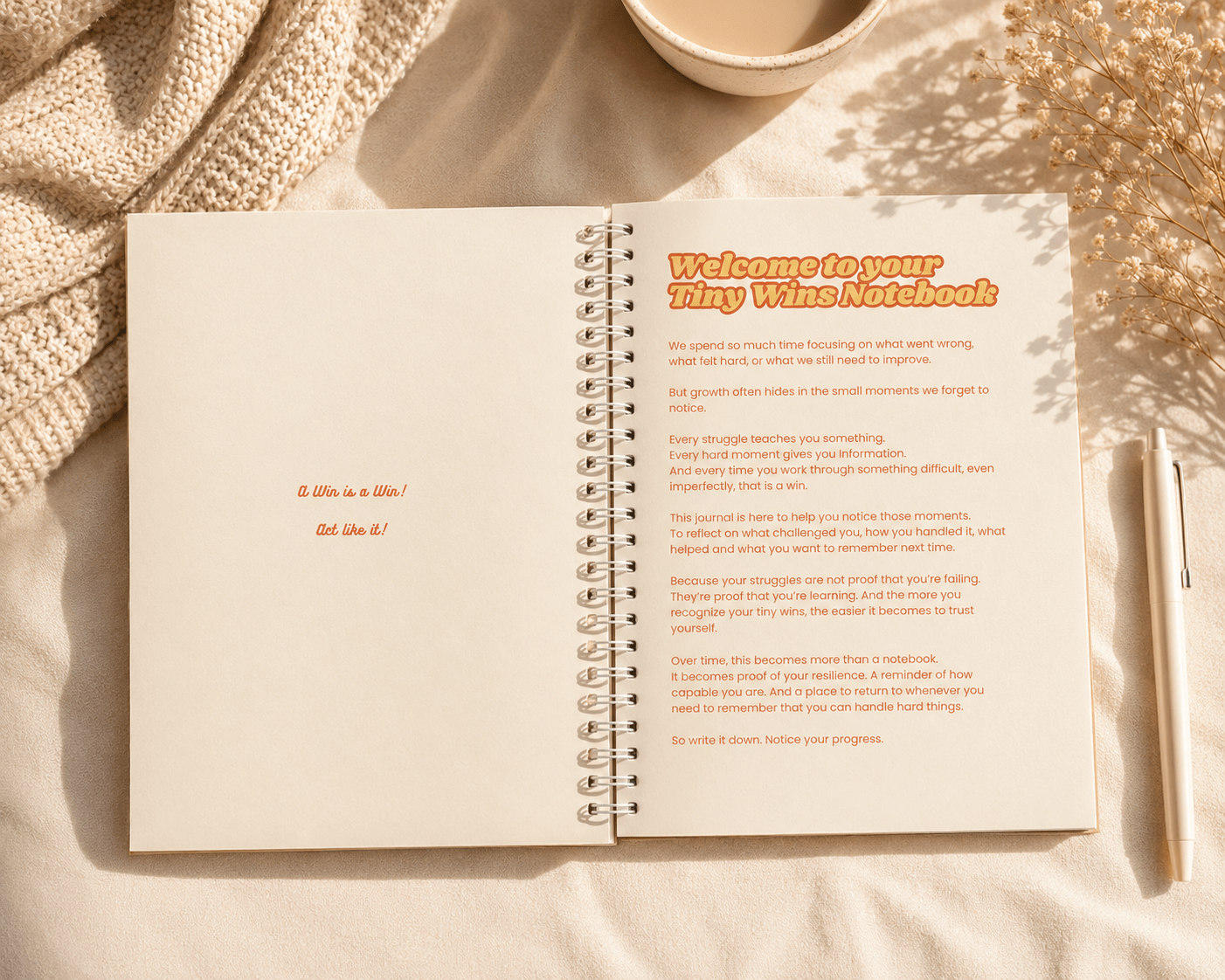 Tiny Wins Notebook | Reframe Hard Moments Into Growth - Tiny Dopamine - ADHD Task Cards for Overwhelm & Motivation | Daily Reset Tool | Get Unstuck | Self Care Cards | Mental Health Gift