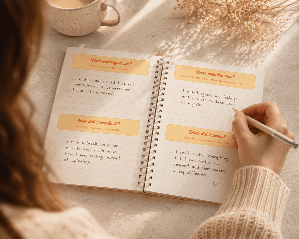 Tiny Wins Notebook | Reframe Hard Moments Into Growth - Tiny Dopamine - ADHD Task Cards for Overwhelm & Motivation | Daily Reset Tool | Get Unstuck | Self Care Cards | Mental Health Gift